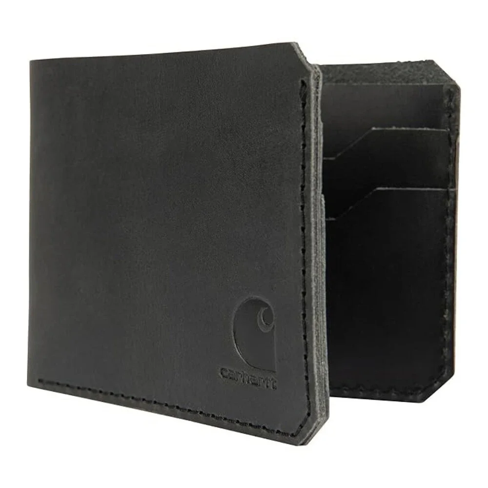 Carhartt Craftsman Bifold Wallet Men's One Size Black Leather Card Slots NLW382